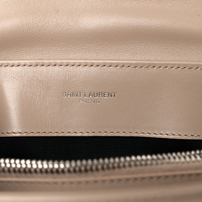 Saint Laurent Calfskin Y Quilted Monogram Small Loulou Chain Satchel Light Natural 7 of 16