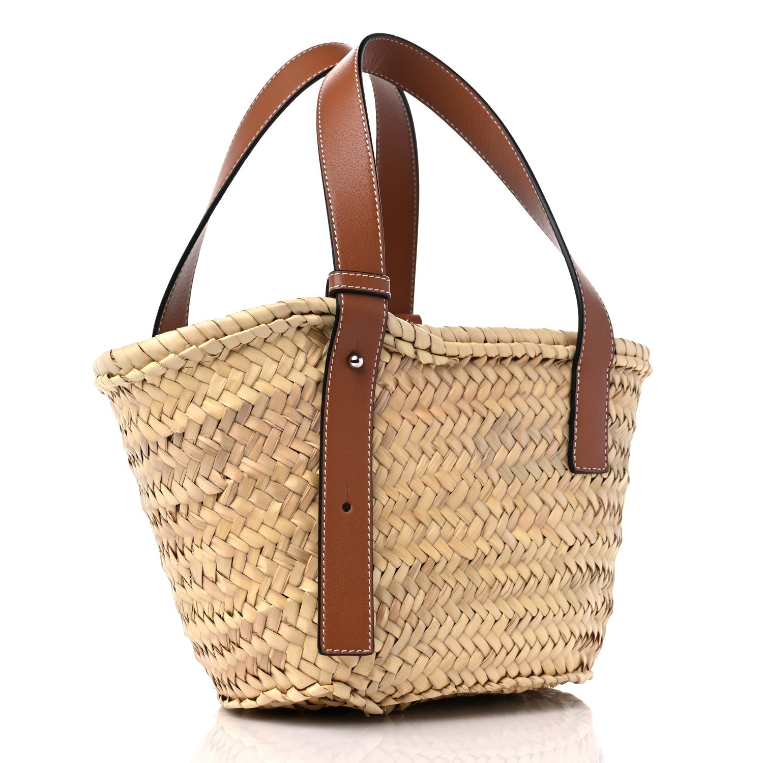 Loewe Raffia Small Basket Tote Bag Natural Tan 2 of 10