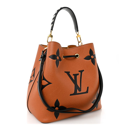 Louis Vuitton Empreinte Monogram Giant Crafty Neonoe MM Caramel Black 4 of 13