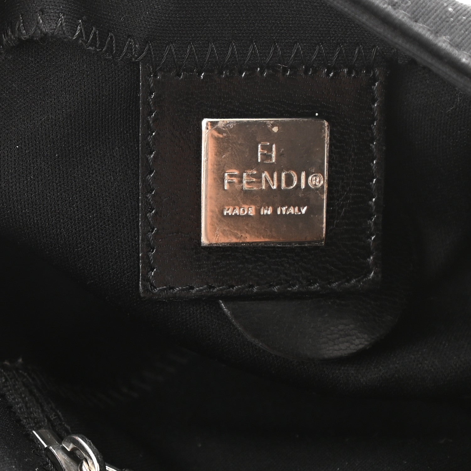 Fendi Nylon Baguette Bag Black 6 of 8