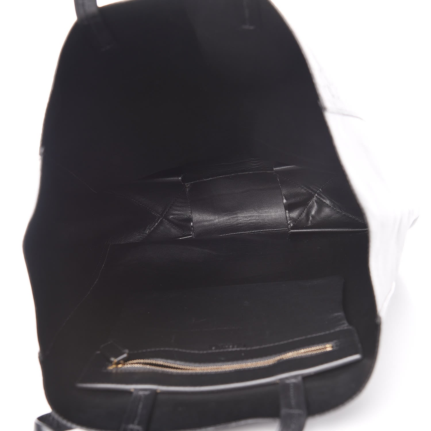 Celine Lambskin Crocodile Embossed Vertical Cabas Black 5 of 14