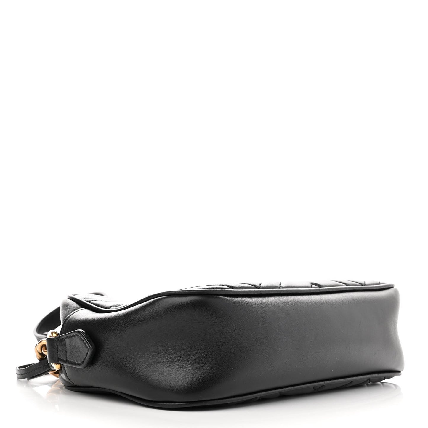Calfskin Matelasse Small GG Marmont Chain Shoulder Bag Black