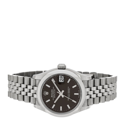 Rolex Stainless Steel 31mm Oyster Perpetual Datejust Watch Dark Grey 278240 2 of 5