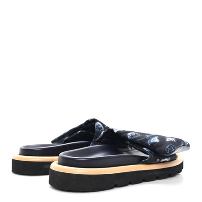 Louis Vuitton Nylon Monogram Womens Pool Pillow Comfort Mules 39 Navy Blue 5 of 9