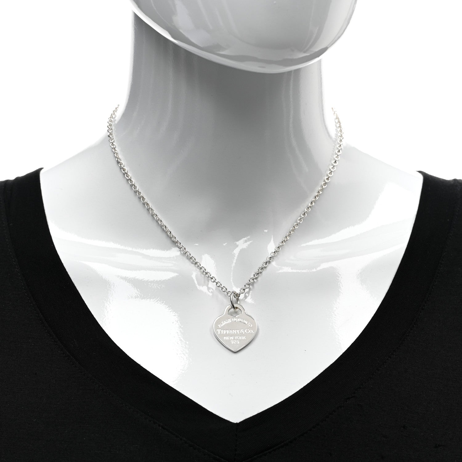Tiffany Sterling Silver Medium Return To Tiffany Heart Pendant Necklace 2 of 4