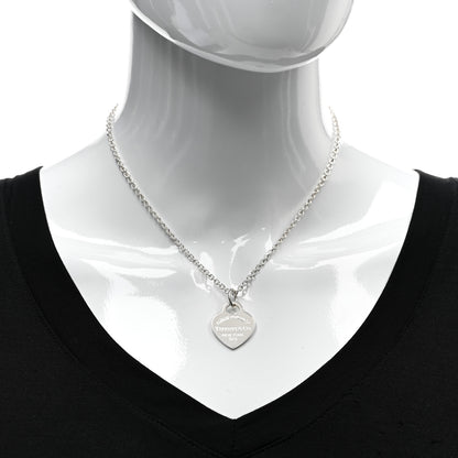 Tiffany Sterling Silver Medium Return To Tiffany Heart Pendant Necklace 2 of 4