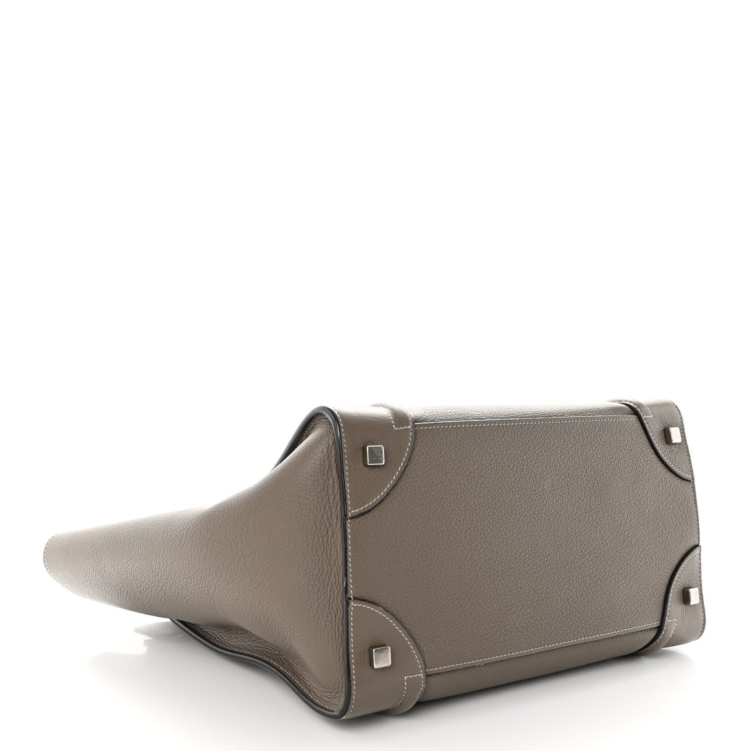 Celine Drummed Calfskin Mini Luggage Souris 3 of 9