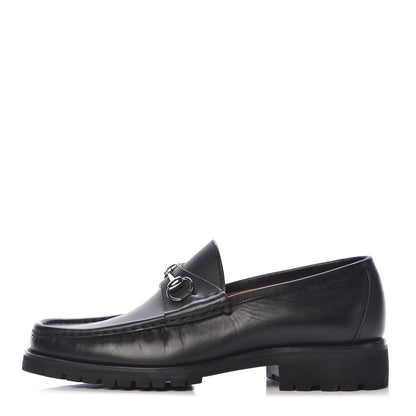 Gucci Laredo Calfskin Mens Horsebit Loafers 9 Black 1 of 14