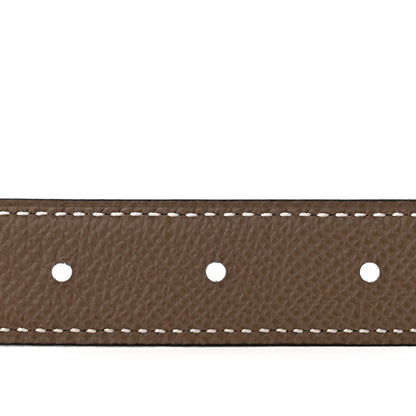 Hermes Swift Epsom 24mm Mini H Belt 85 34 Black Etoupe 3 of 6