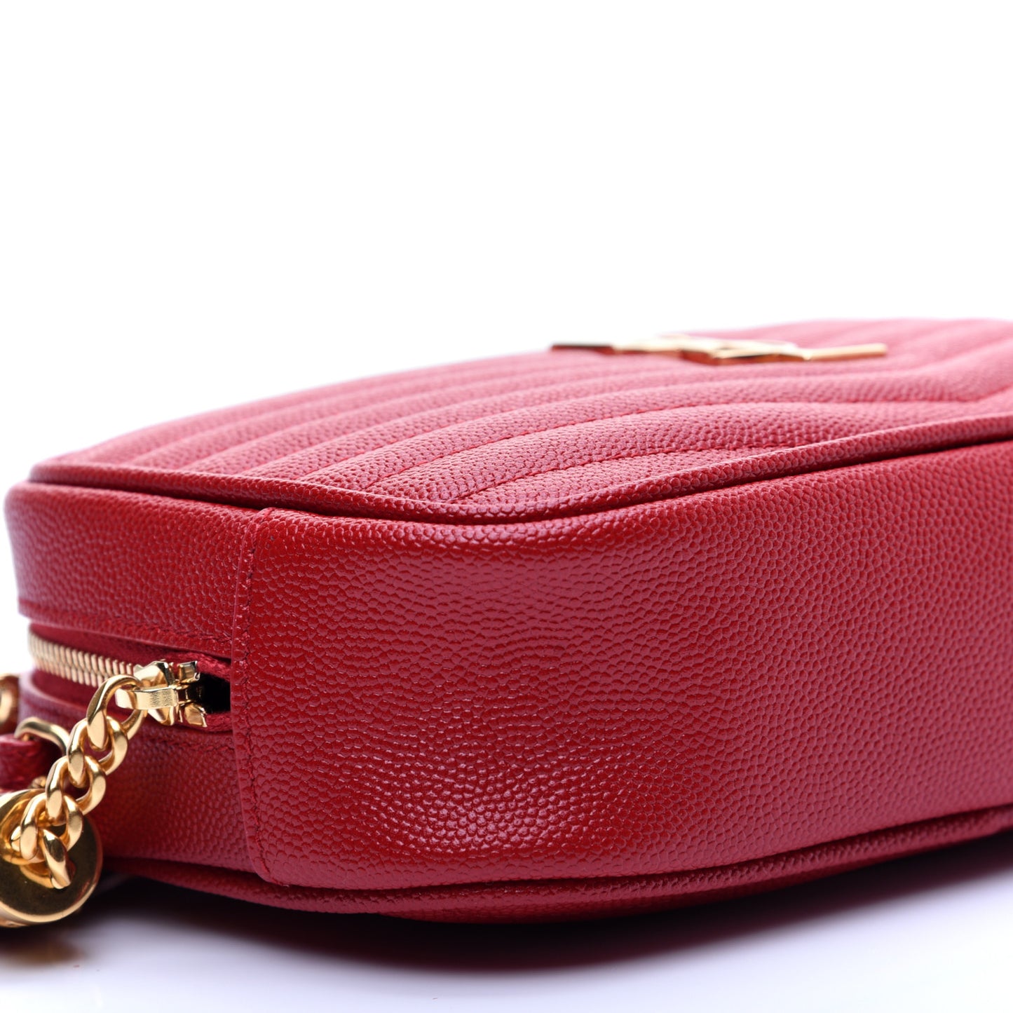 Grain De Poudre Matelasse Monogram Mini Lou Camera Bag Eros Red