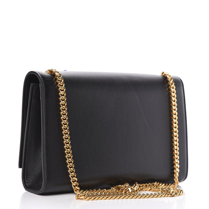 Saint Laurent Calfskin Crystal Medium Monogram Kate Satchel Black 3 of 11