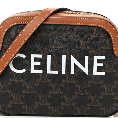 Celine Triomphe Canvas Small Camera Bag Tan 8 of 10