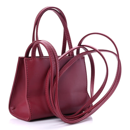 Telfar Vegan Leather Small Shopping Bag Oxblood 3 of 9