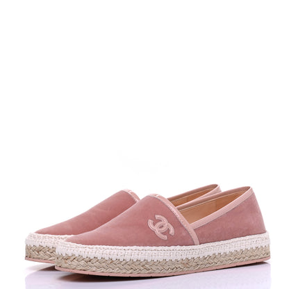 Chanel Velvet Patent CC Espadrilles 36 Pink 3 of 9