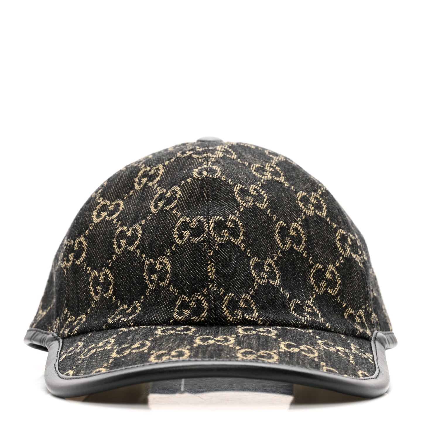 Denim Calfskin GG Monogram Oscar Baseball Hat M Black Ivory