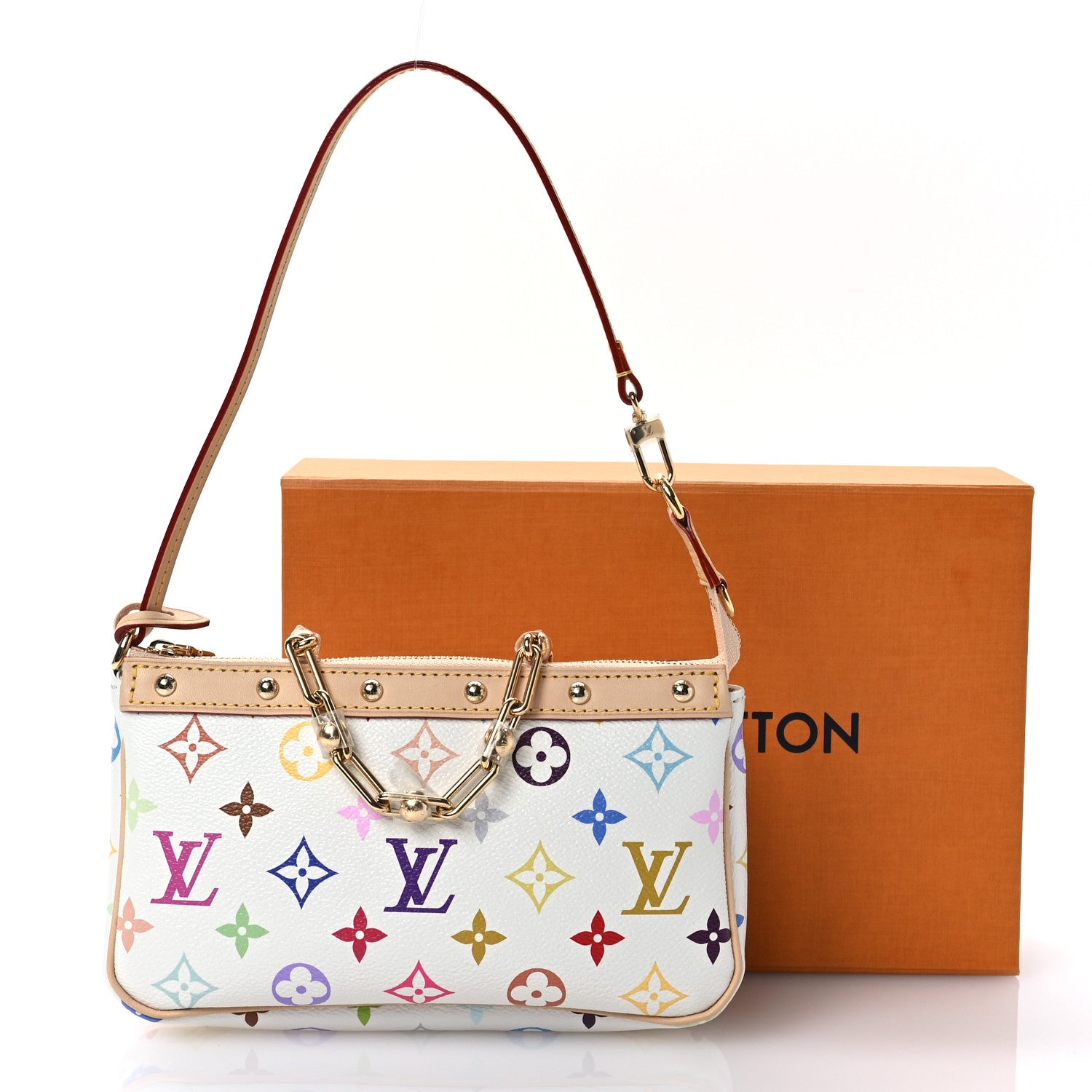 Louis Vuitton LV X TM Monogram Multicolor Pochette Accessories White 10 of 10