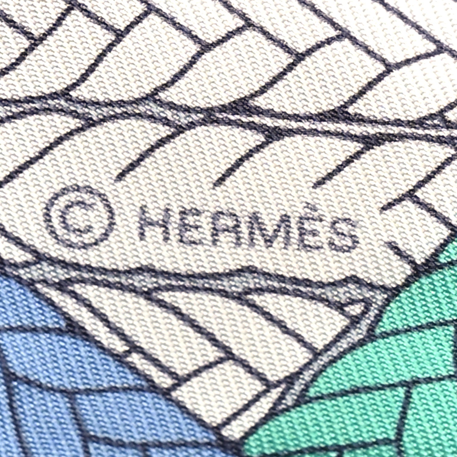 Hermes Silk Tresses H Twilly Bleu Jean Gris Perle 4 of 4