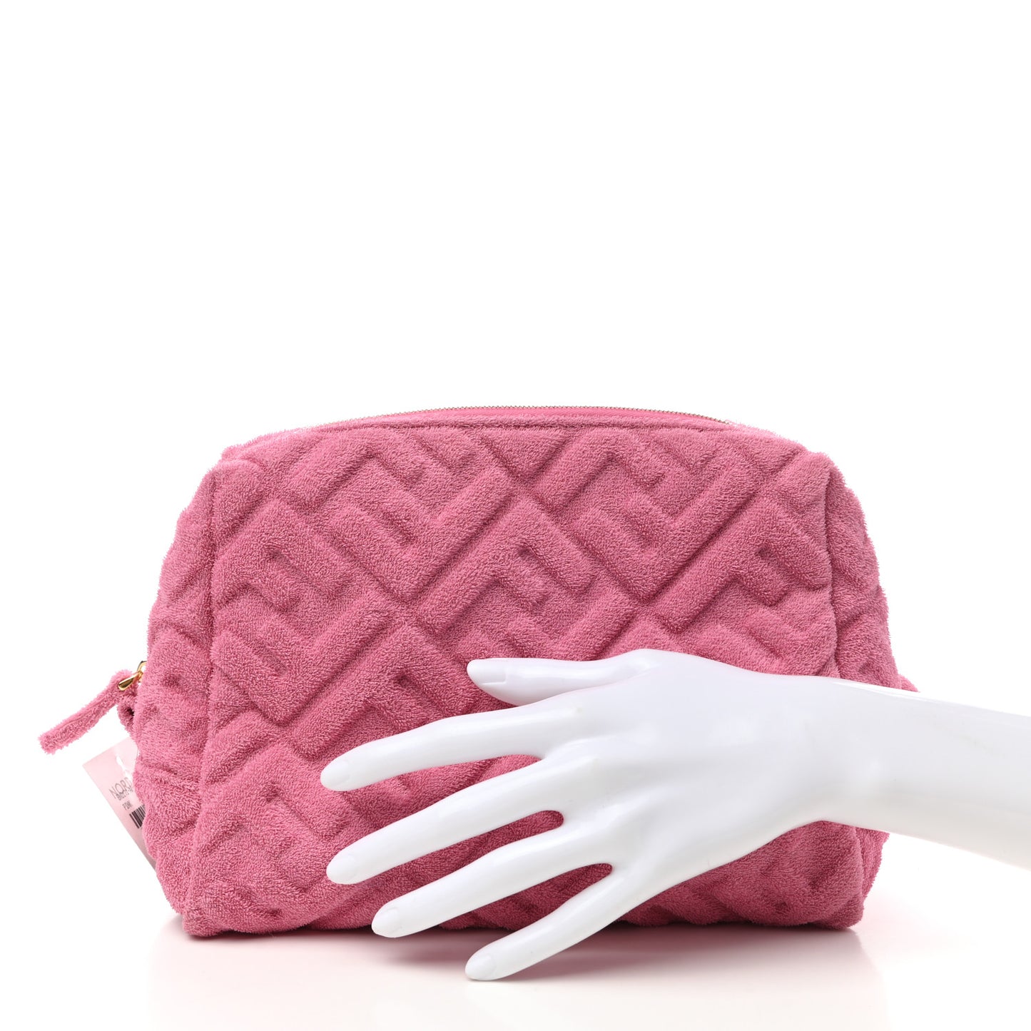 Terry Cloth Vitello Century Matte FF 1974 Embossed Medium Trapezoid Beauty Pouch Lollypop