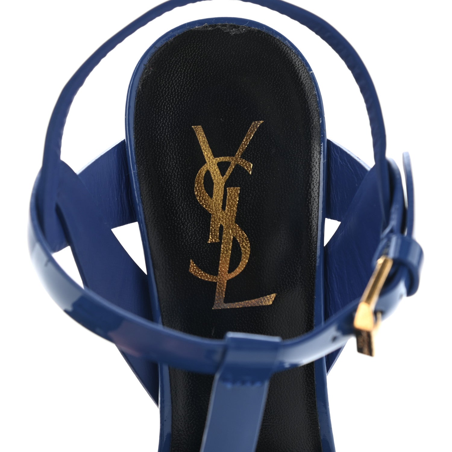 Saint Laurent Patent Tribute 105 Platform Sandals 35.5 Royal Blue 7 of 11