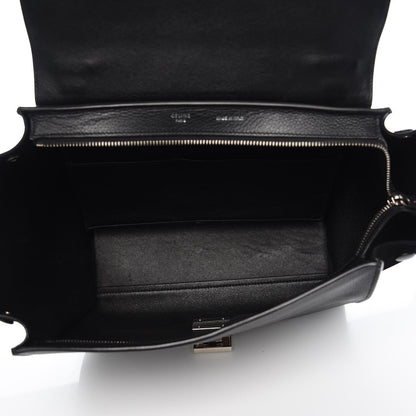 Celine Drummed Calfskin Suede Small Trapeze Black 25 of 31