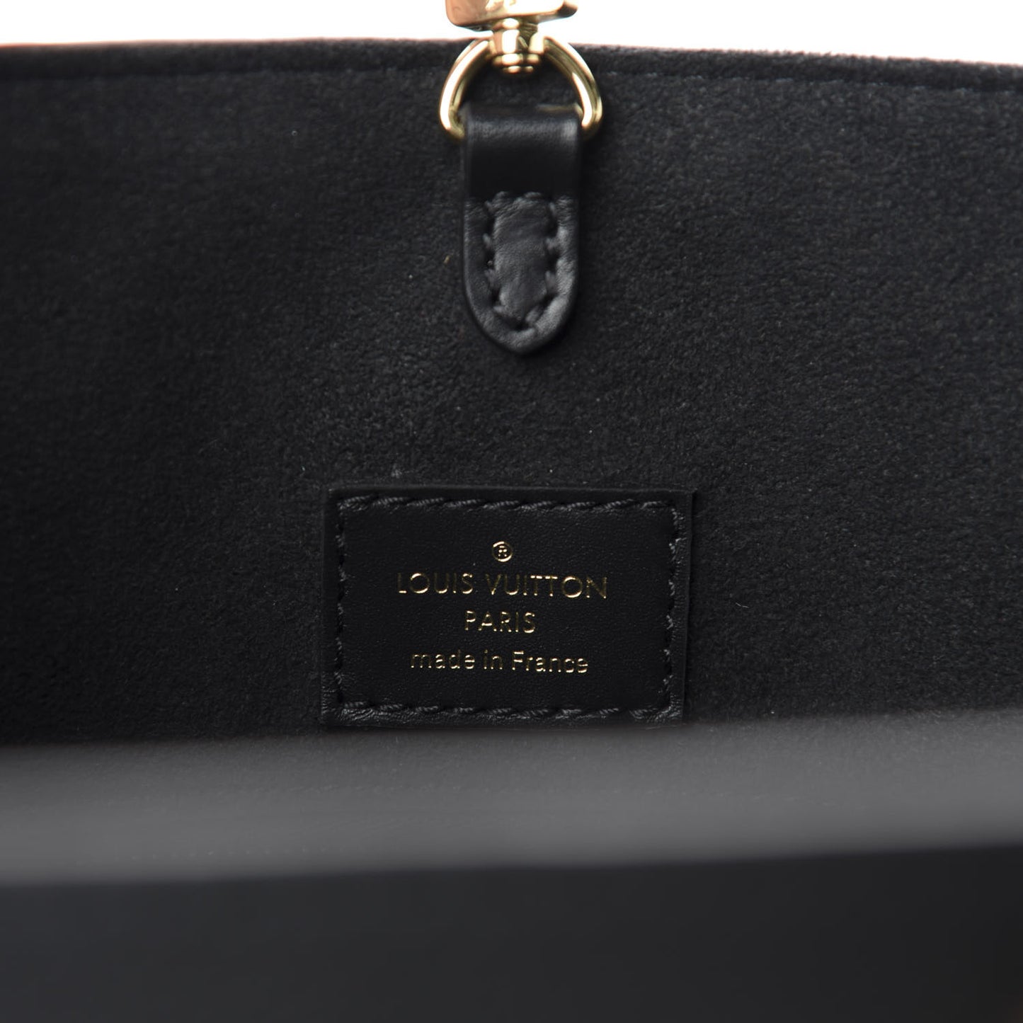 Calfskin Monogram Fold Tote MM Black Wine Cream