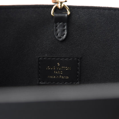 Louis Vuitton Calfskin Monogram Fold Tote MM Black Wine Cream 8 of 10