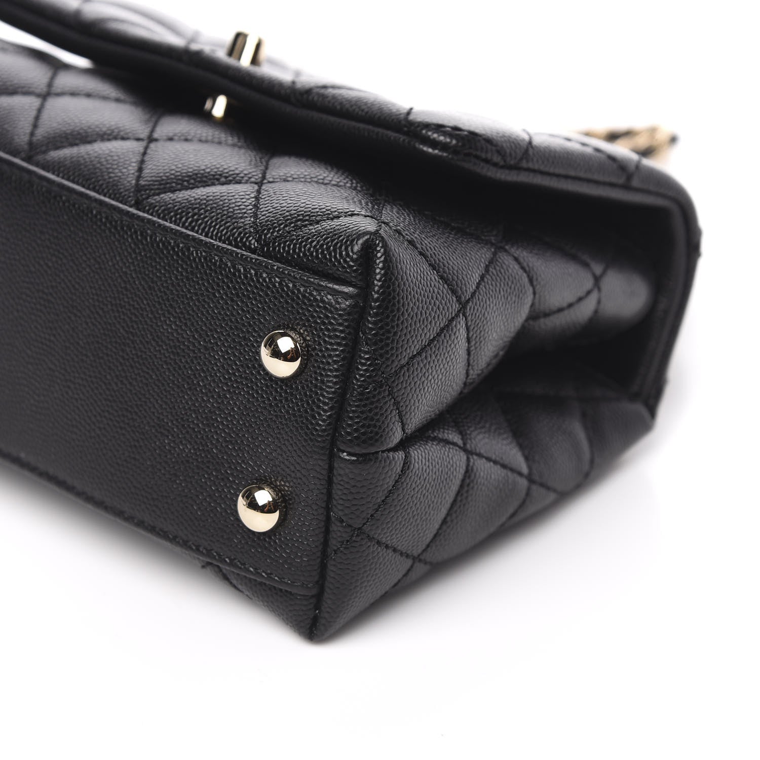 Chanel Caviar Quilted Extra Mini Coco Handle Flap Black 9 of 11