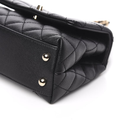 Chanel Caviar Quilted Extra Mini Coco Handle Flap Black 9 of 11