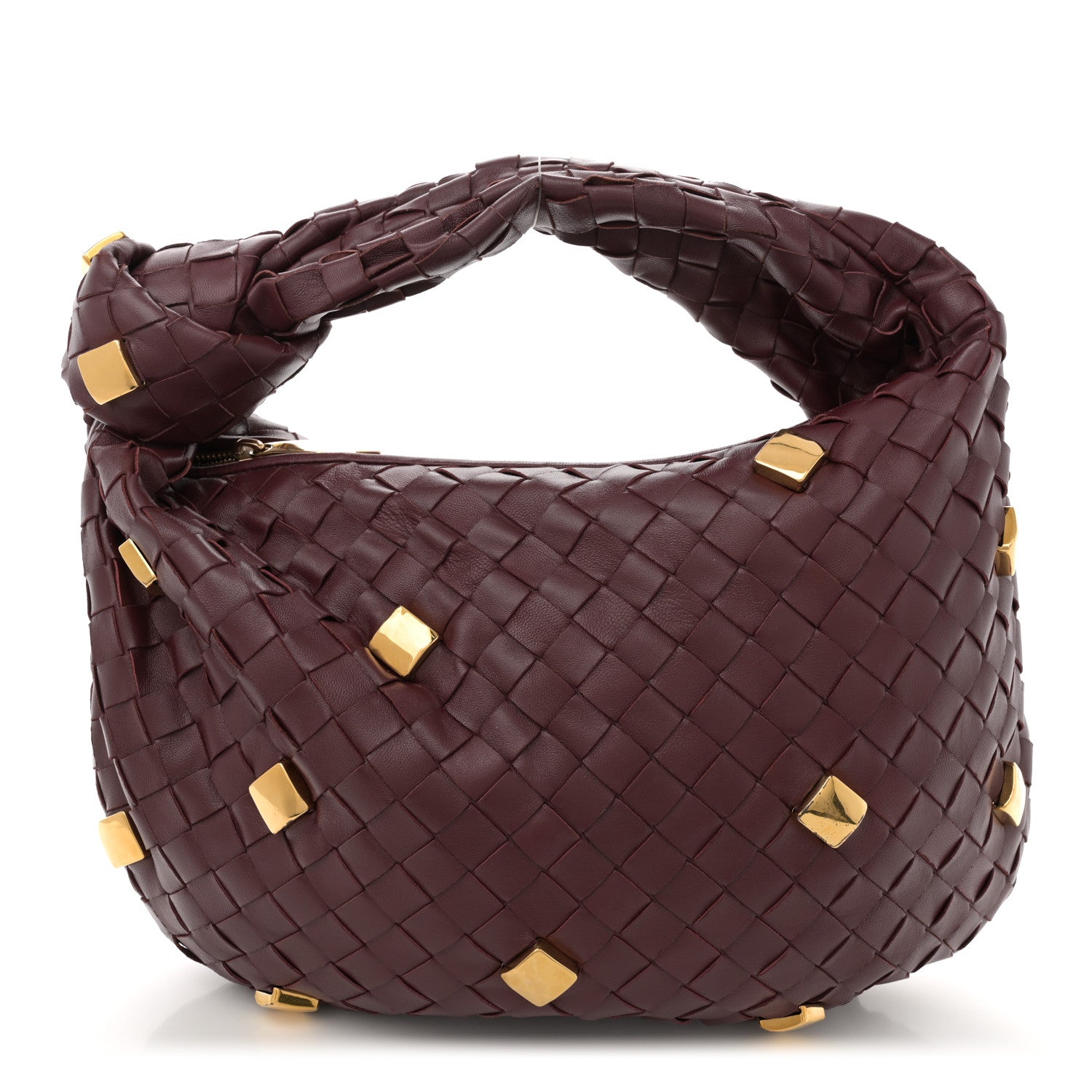 Bottega Veneta Nappa Intrecciato Studded Teen Jodie Hobo Barolo 1 of 10