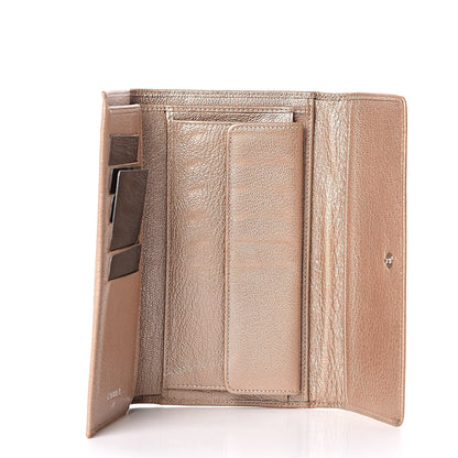 Chanel Metallic Goatskin Large Flap Wallet Gold 5 of 16