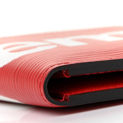 Louis Vuitton X SUPREME Epi Slender Wallet Red 7 of 9