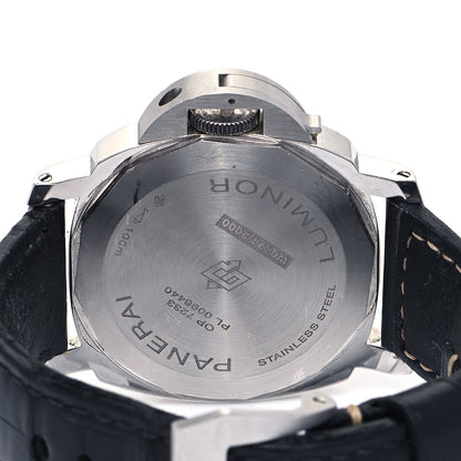 Panerai Stainless Steel Alligator 44mm Luminor Logo 1950 Automatic Watch Black PAM01084 4 of 5