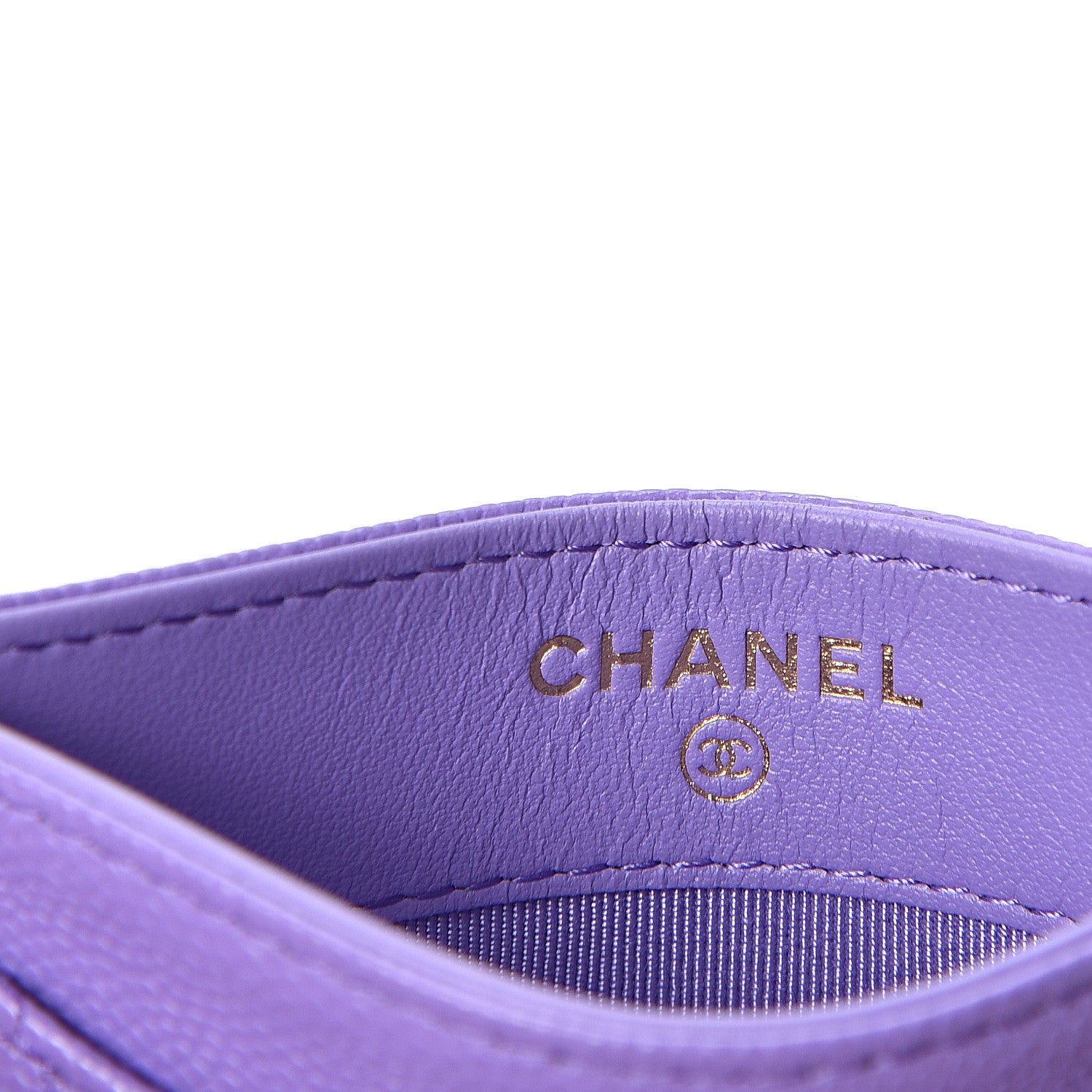 Chanel Caviar Quilted Card Holder Purple 4 of 9