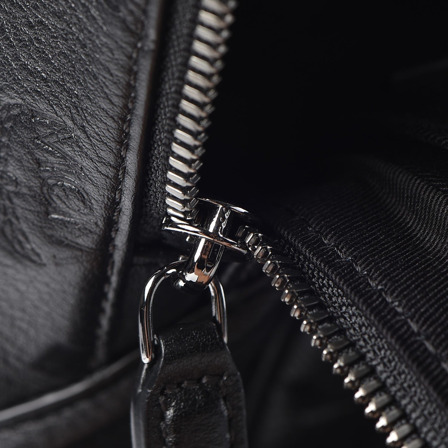 MCM Calfskin Ottomar Monogram Duke Backpack Black 15 of 17