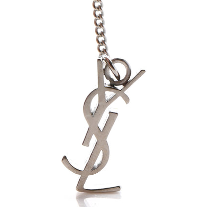 Saint Laurent Monogram Drop Earrings Silver 4 of 4
