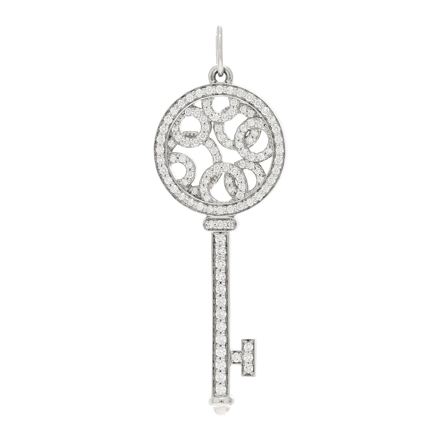 Tiffany Platinum Diamond Small Bubbles Key Pendant 1 of 3