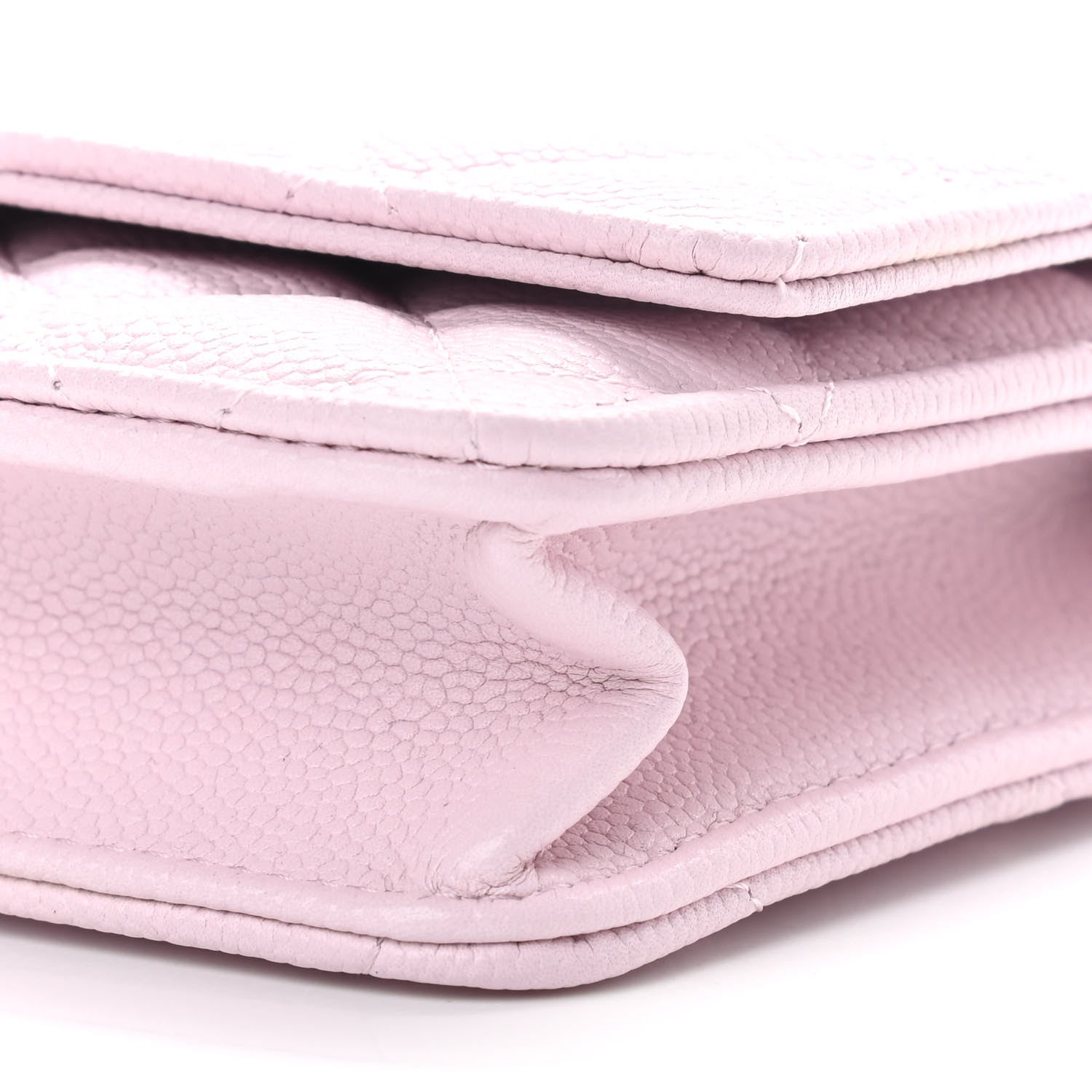 Chanel Caviar Quilted Tiny CC Wallet On Chain WOC Light Pink 10 of 11