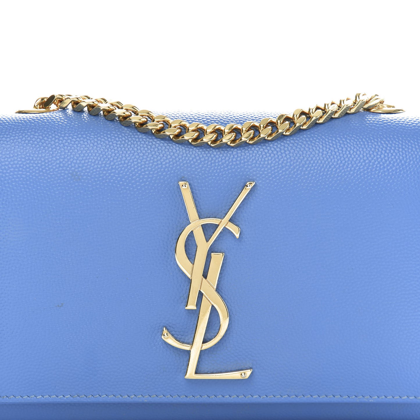 Grain De Poudre Small Classic Monogram Kate Satchel Blue Clair