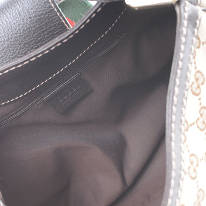 Gucci Monogram New Ladies Web Medium Hobo Ebony 5 of 7