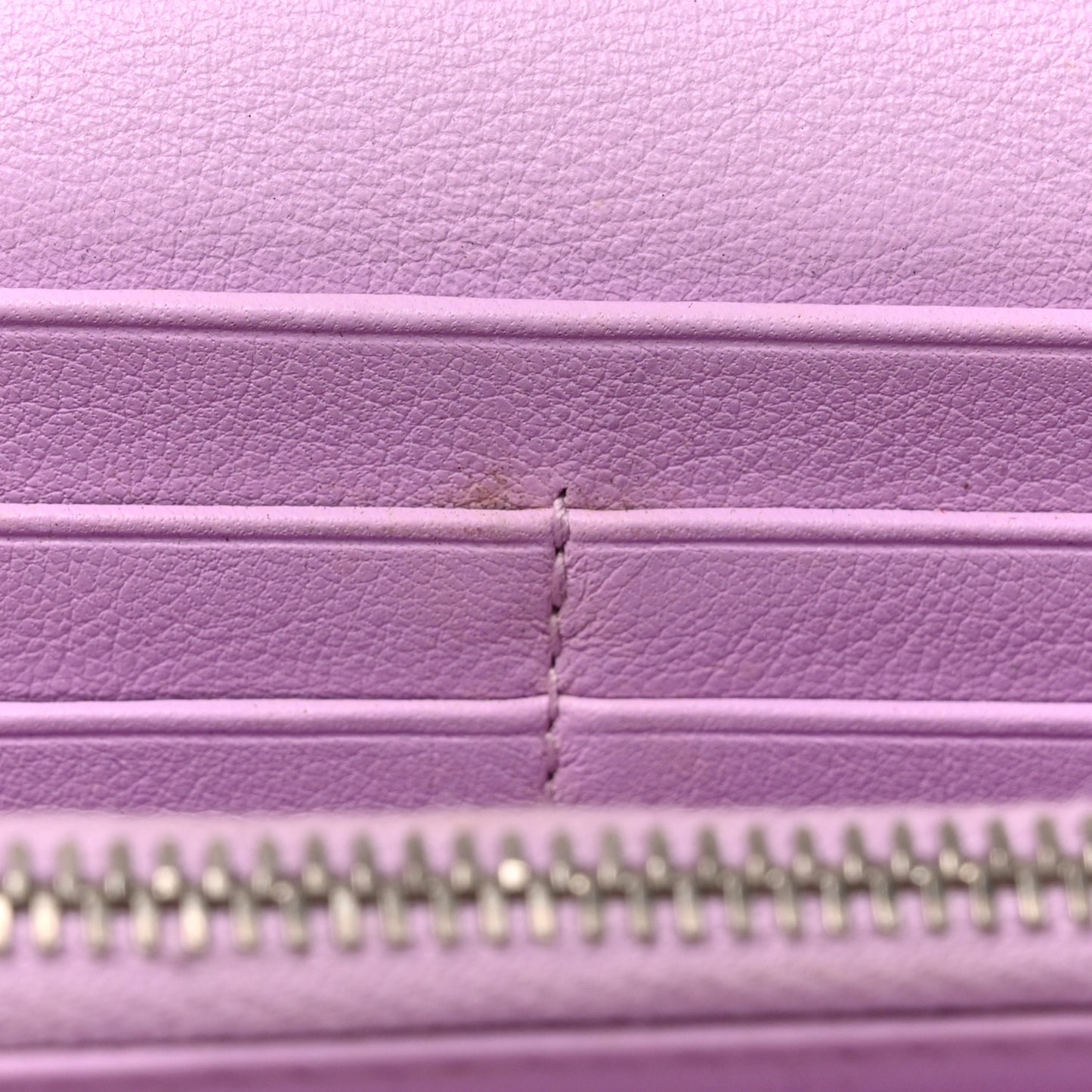 Calfskin Bi-Color Envelope Chain Wallet Red Purple