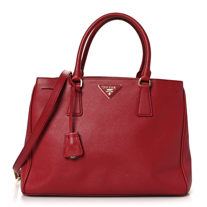 Prada Saffiano Medium Galleria Double Zip Tote Fuoco 1 of 13