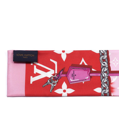 Louis Vuitton Silk Monogram Giant Confidential Bandeau Red 3 of 3
