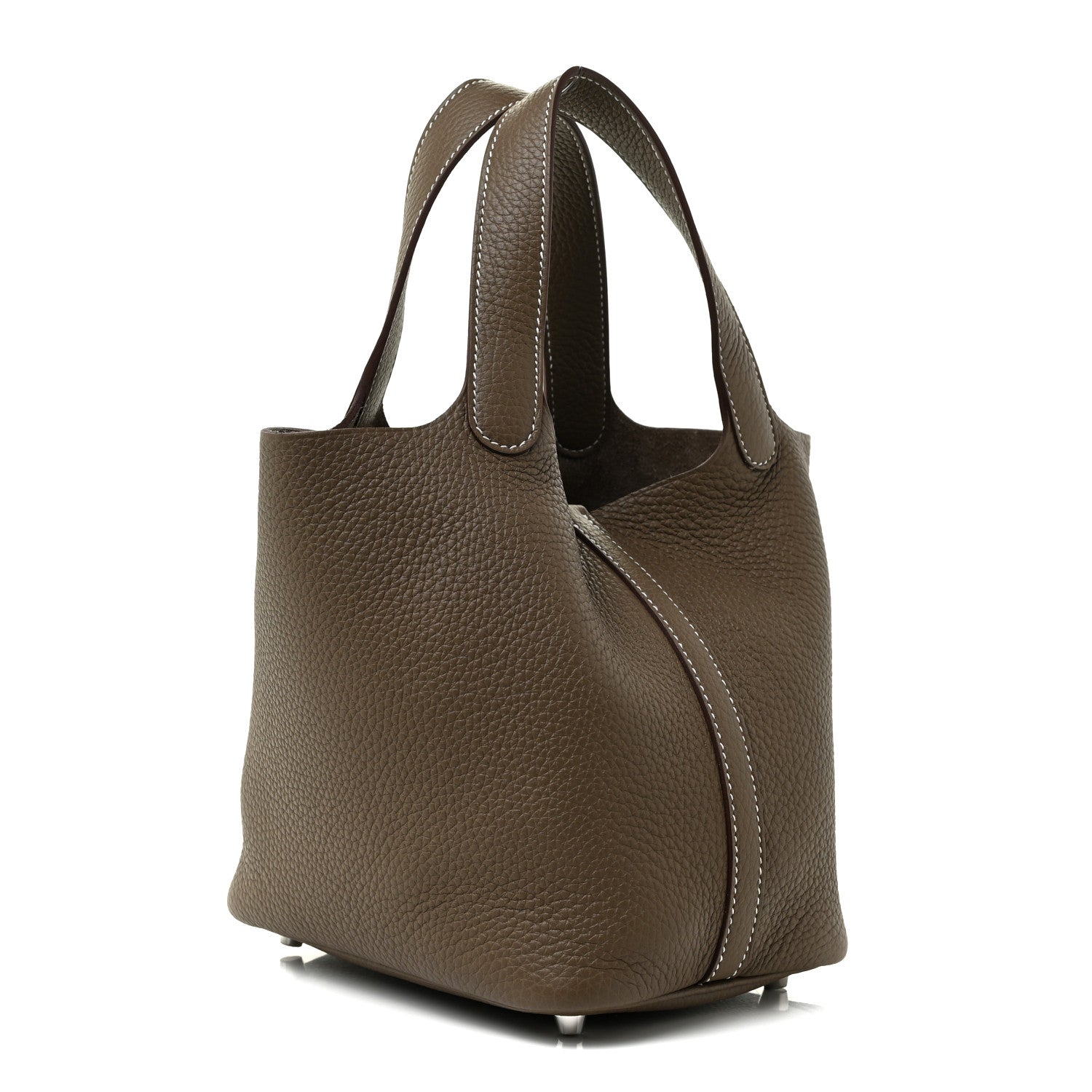 Hermes Taurillon Clemence Picotin Lock 18 PM Etoupe 2 of 9