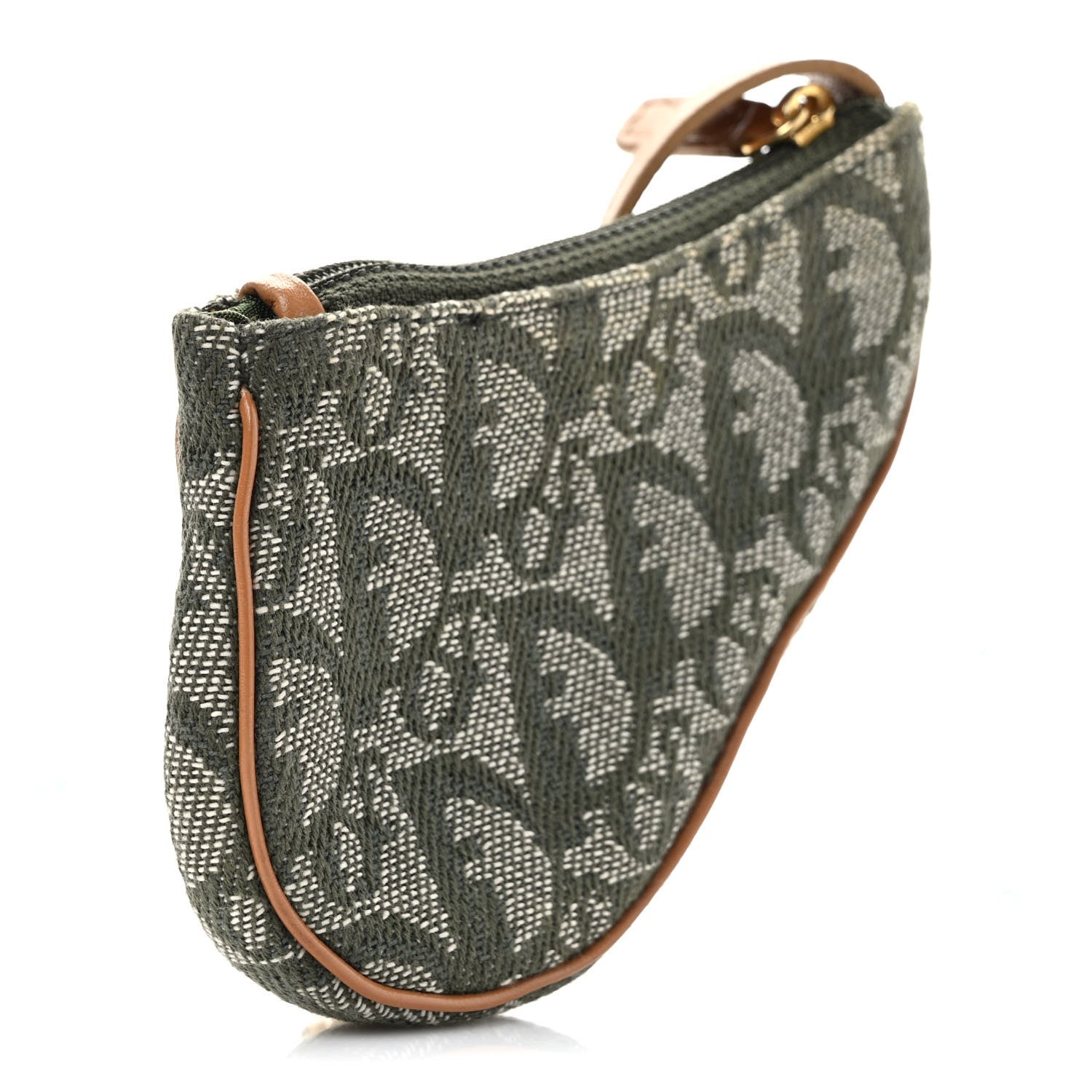 Christian Dior Monogram Saddle Coin Purse Green 3 of 6