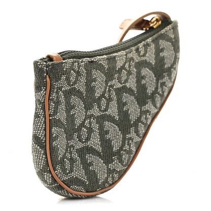 Christian Dior Monogram Saddle Coin Purse Green 3 of 6