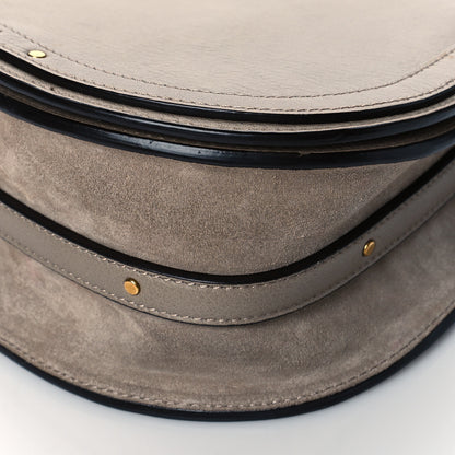 Chloe Calfskin Suede Medium Nile Bracelet Bag Motty Grey 9 of 10