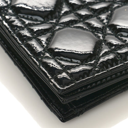 Christian Dior Patent Cannage LADY DIOR Clutch Black 7 of 10