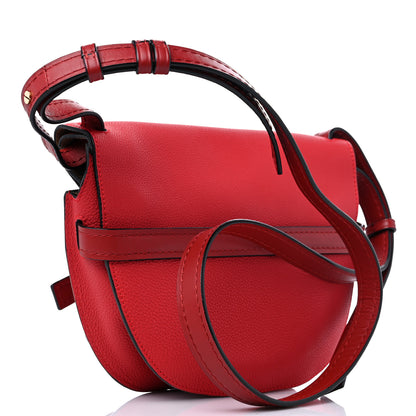Loewe Grained Calfskin Small Gate Crossbody Bag Scarlet Burnt Red 3 of 8