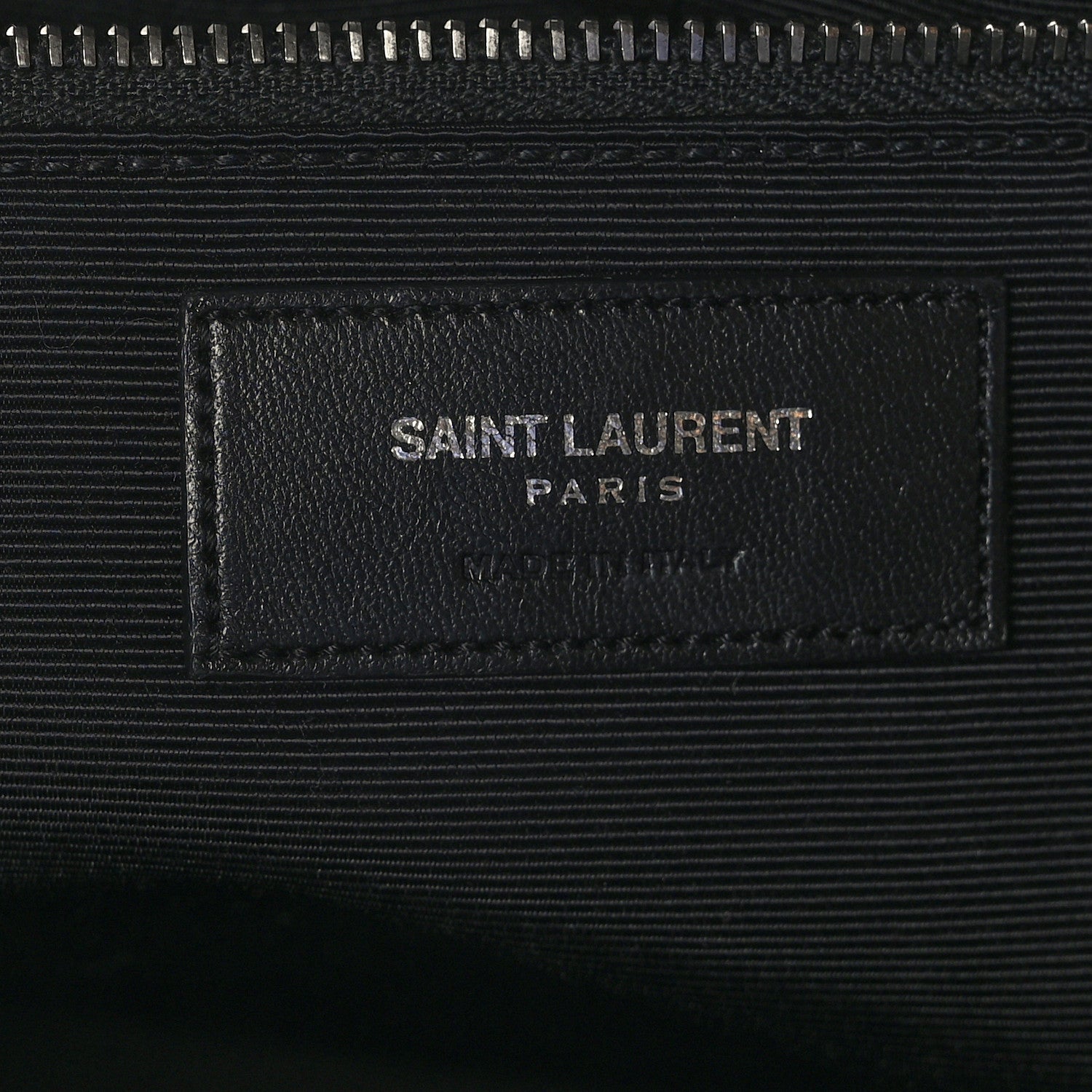 Saint Laurent Sheepskin Matelasse Chevron Large Monogram Shopping Bag Black 6 of 8