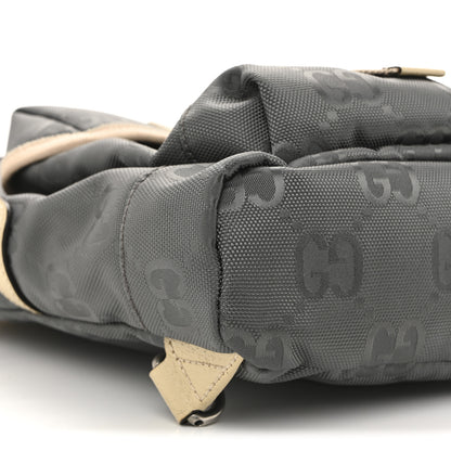 Gucci Econyl Nylon Monogram Off The Grid Sling Backpack Graphite Grey New Plaster 9 of 12